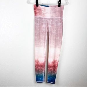 Niyama Sol Pink Multi Color Yoga Leggings Size Medium